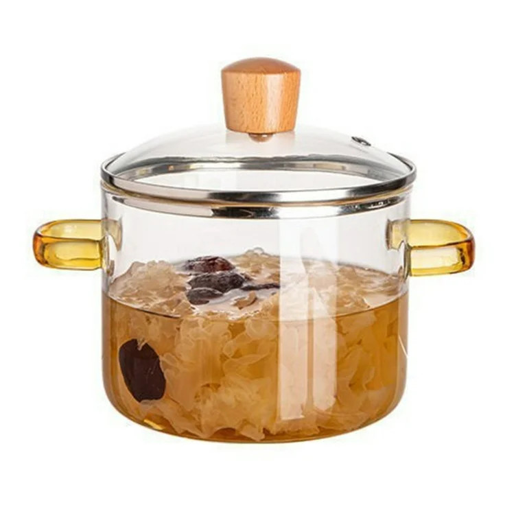 High Borosilicate Glass Simmer Pot Thicker and Heavier Upgraded Glass Pot for Use on Open Flames ... | Walmart (US)