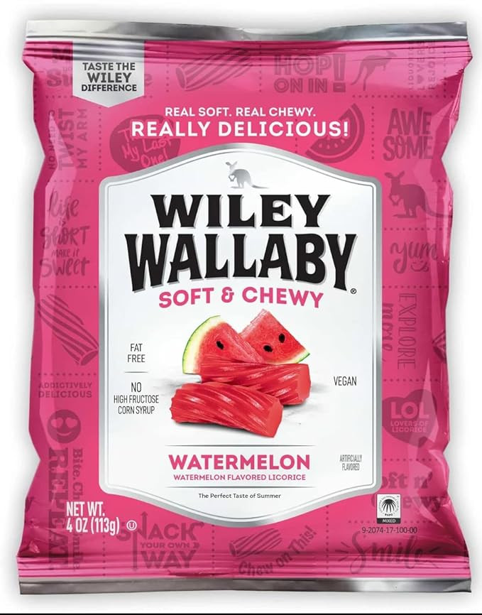 Watermelon Licorice Candy, Vegan, Fat Free, No High Fructose Corn Syrup | Amazon (US)