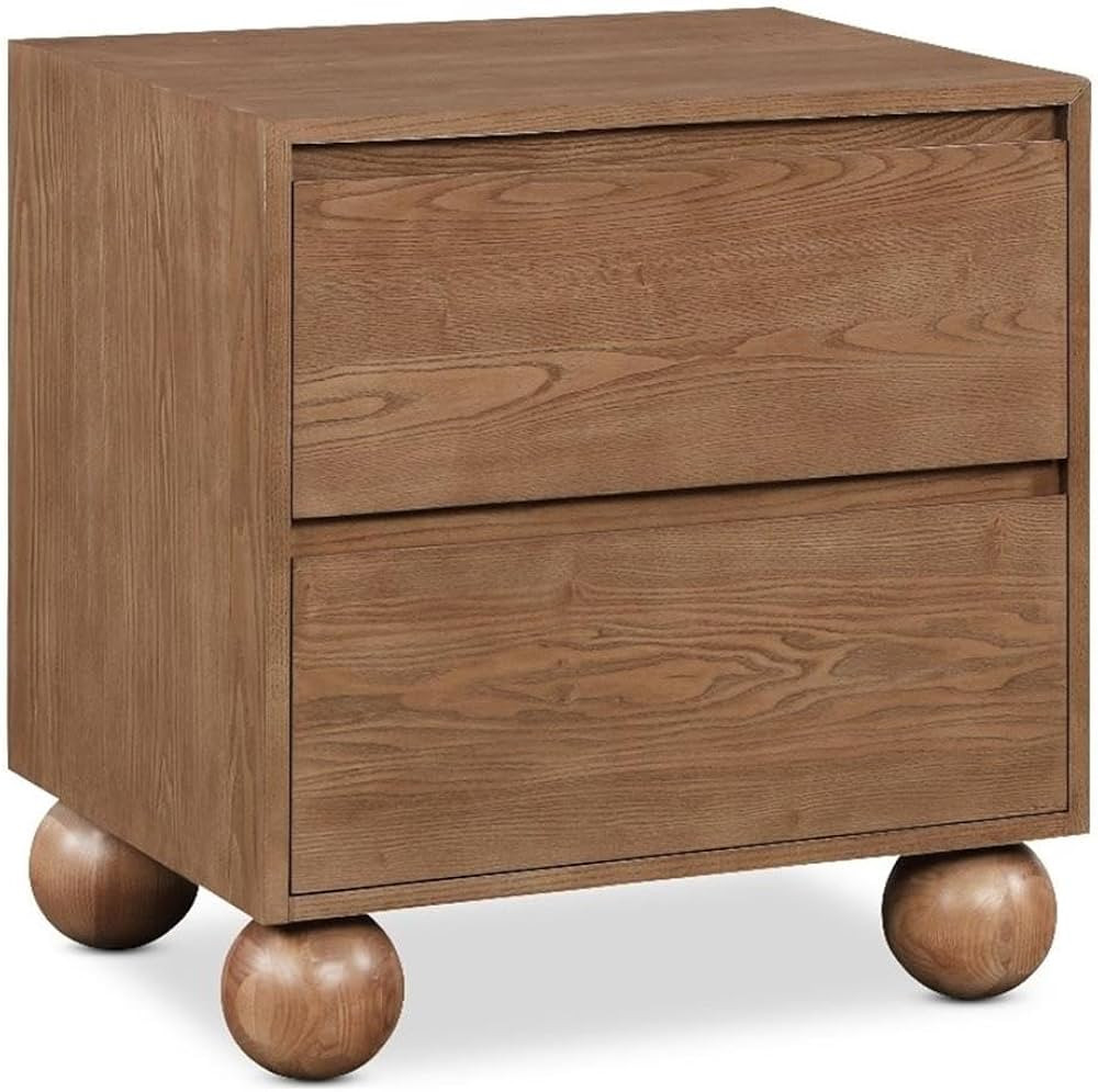 Pemberly Row Modern/Contemporary Walnut Finish Night Stand | Amazon (US)