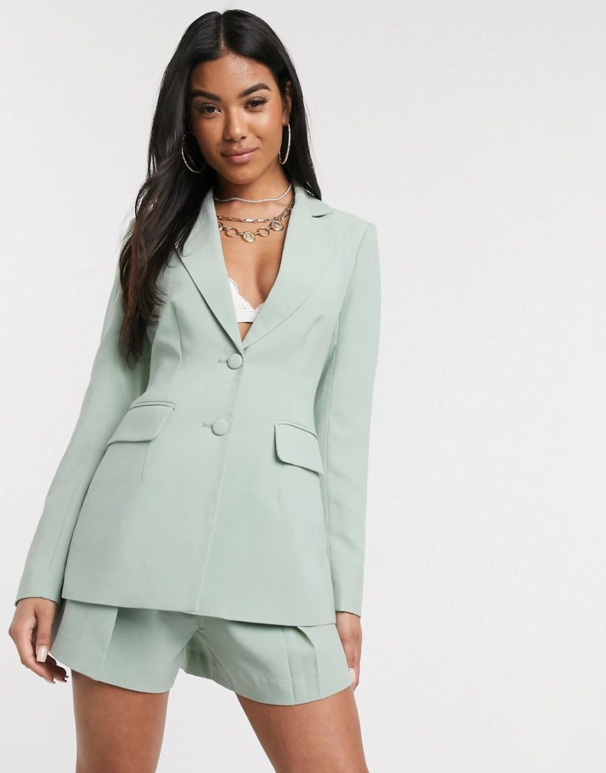 4th & Reckless fitted blazer in mint-Green | ASOS (Global)