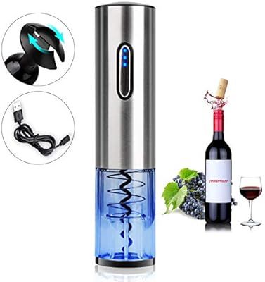 COMPONALL Electric Wine Opener, Premium Stainless Steel Electric Corkscrew, USB Rechargeable Cord... | Amazon (US)