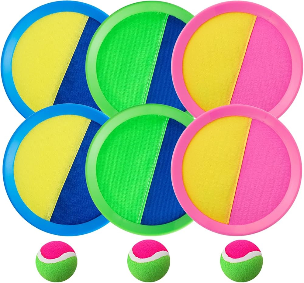 Amazon.com: Weehoey Kids Toys - Outdoor Games for Kids, Toss and Catch Ball Set with 6 Paddles 3 ... | Amazon (US)