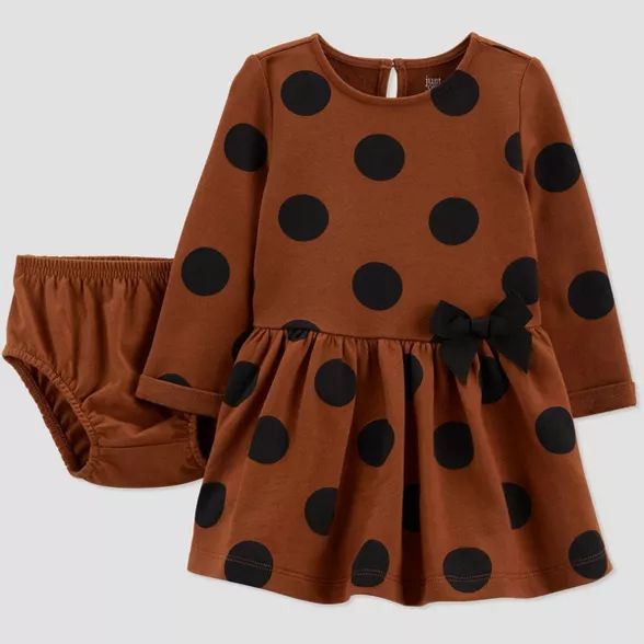 Baby Girls' Dot Dress - Just One You® made by carter's Brown | Target