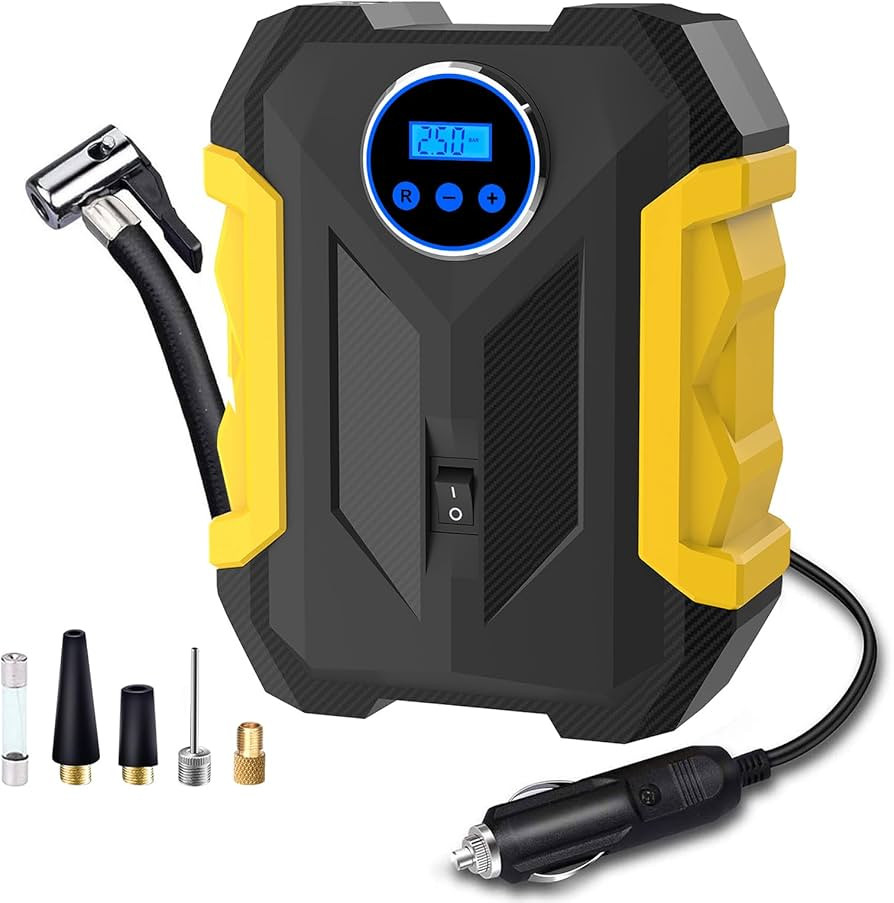 Digital Air Compressor for Car Auto Pump Portable Tire Inflator with LED Light DC 12V | Amazon (US)