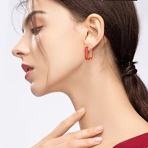 Huggie Hoop Earrings for Women, 18K Gold Plated Colorful Enamel Huggie Earrings Small Hypoallerge... | Amazon (US)
