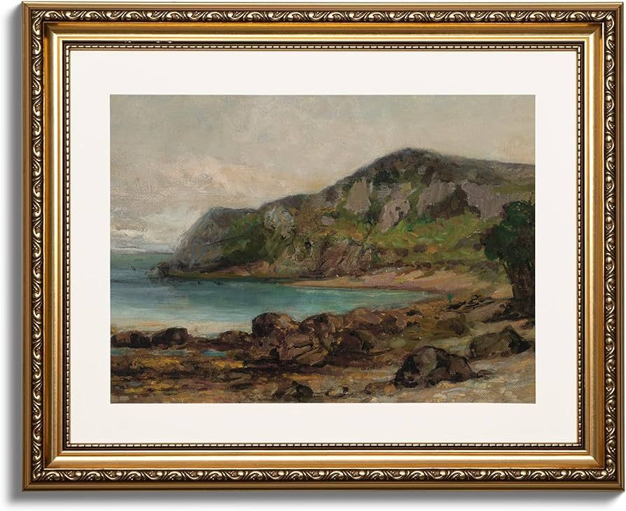 ARPEOTCY Vintage Gold Framed Wall Art, Nature Landscape Retro Paintings, Canvas Print Artwork wit... | Amazon (US)