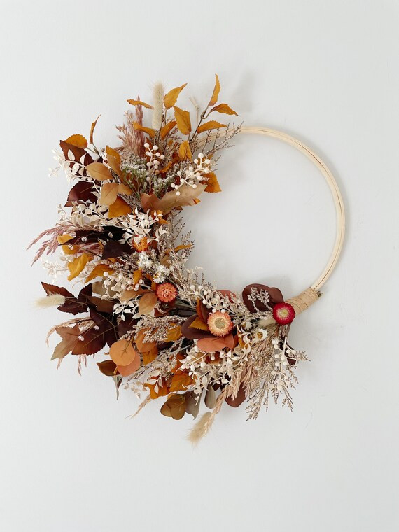 Neutral Fall Browns and Creams Wreath Neutral Front Door - Etsy | Etsy (US)