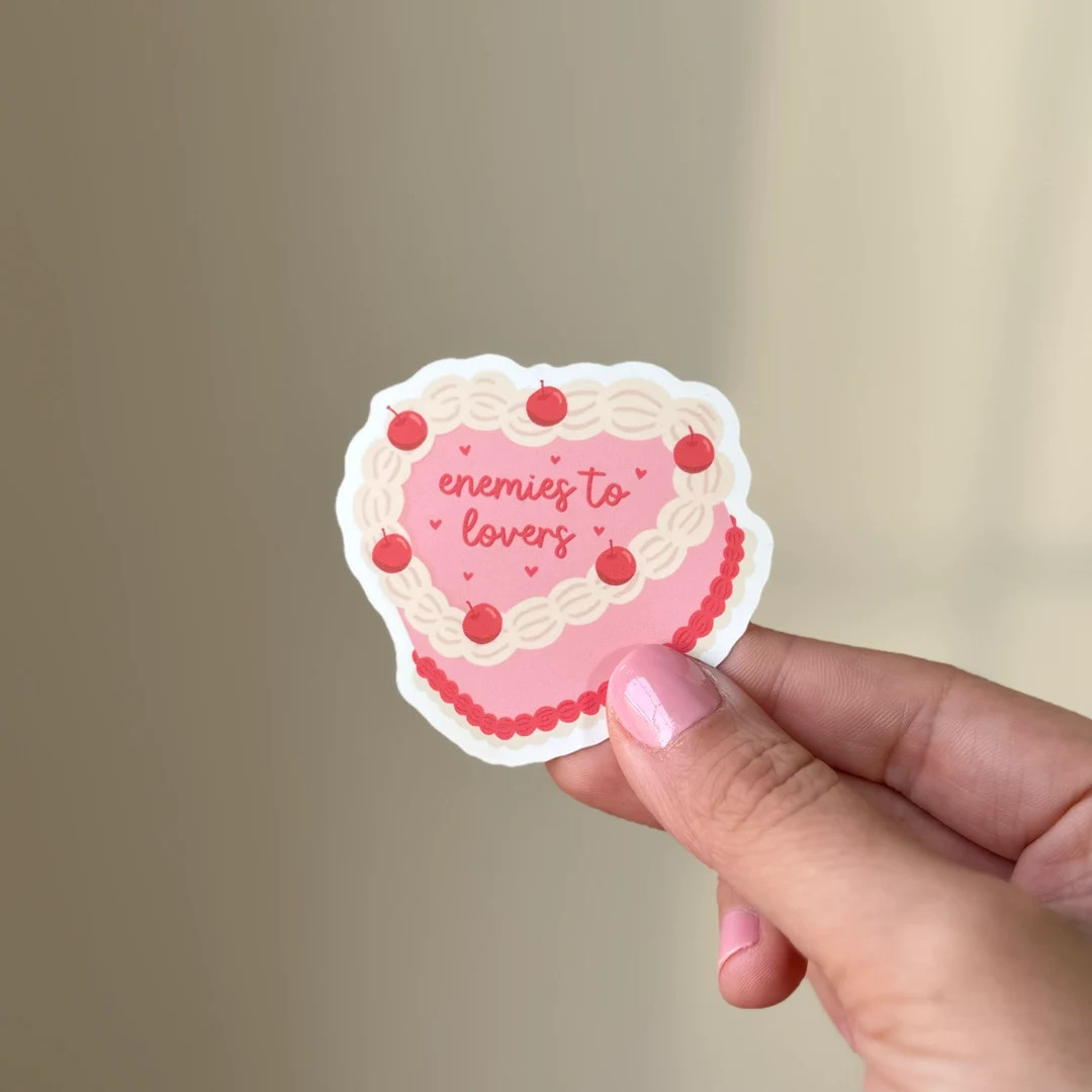 Enemies to Lovers Sticker, Romance Trope Sticker, Heart Cake Matte Sticker - Etsy | Etsy (US)