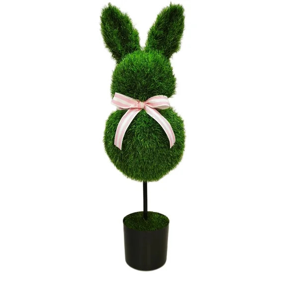 Artificial Bunny Topiary Decoration, 35.5", Easter by Way To Celebrate | Walmart (US)