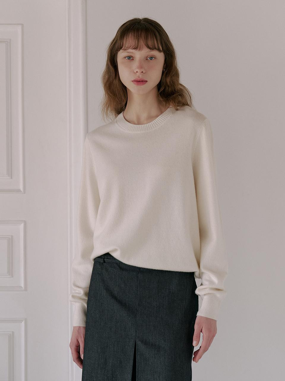 Essential Merino Wool Round Neck Sweater [beige] | W Concept (US)