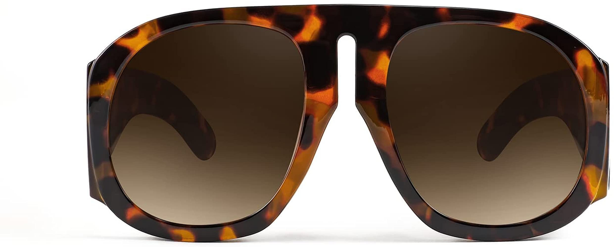 FEISEDY Oversized Square Sunglasses Women Men Round Shield Sunglasses Vintage Plastic Thick Frame... | Amazon (US)