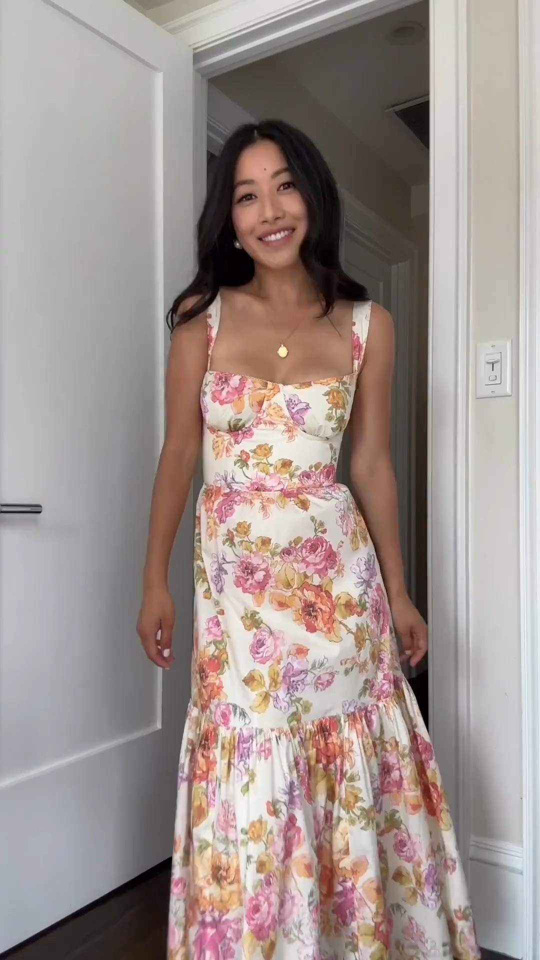 gorgeous special occasion or wedding guest floral dress that comes in several prints! Well-made with a full lining, corset top, bust cups, adjustable straps, and back zipper. 

• House of CB Elia Floral Stretch Cotton Blend Corset sundress - I'm in size xs with A/C cups. Super cute and flattering but sizing and the bust cups can be tricky to fit . 

I'm currently 5 ft tall and about 96 lbs, and this fits like a glove but some space at the cups. IMO this runs small at the bodice and the waist is like a 00, and would be most flattering for someone with a B to C cup. 

XS measures 11.5" across the waist and 14" across the chest top.

Spring dresses, petite friendly

#LTKPetite #LTKSeasonal #LTKParties