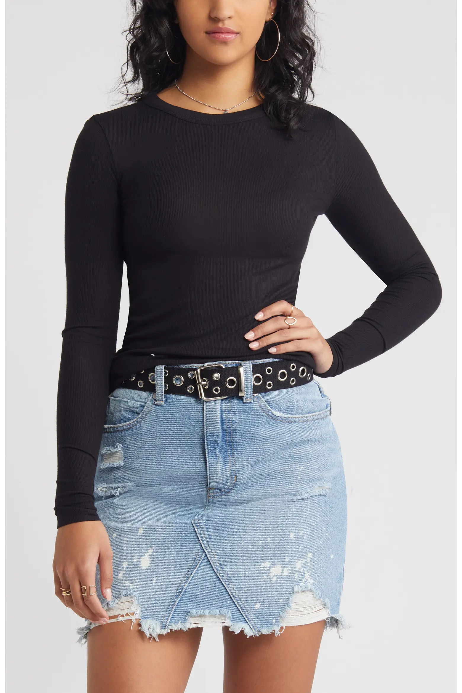 Ribbed Long Sleeve T-Shirt (Women) | Nordstrom | Nordstrom