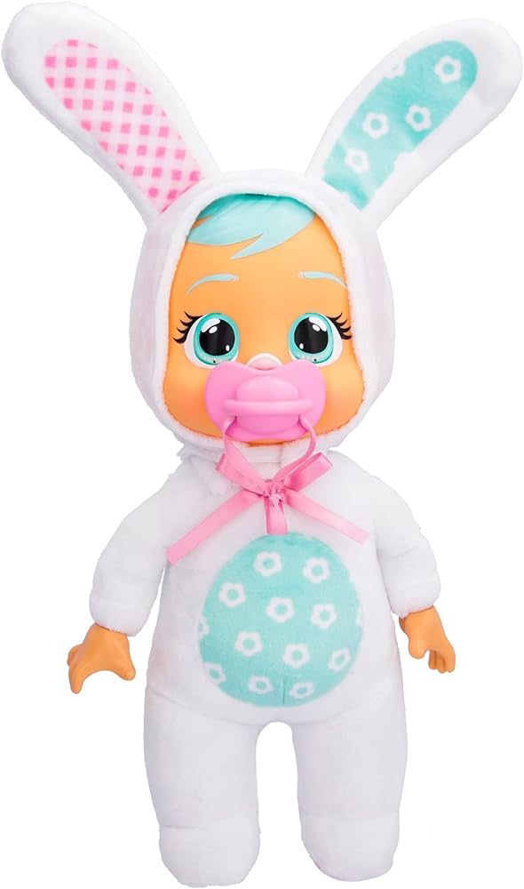 Cry Babies Tiny Cuddles Bunnies Honey - 9 inch Baby Doll, Cries Real Tears, White Bunny Themed Pa... | Amazon (US)