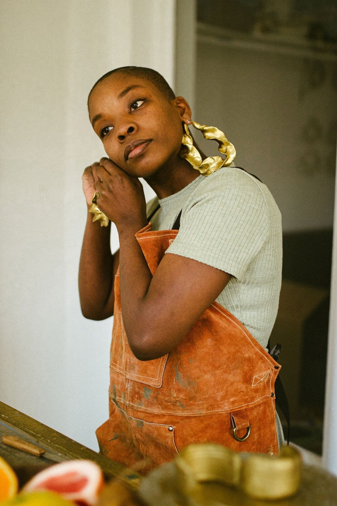 Chunky Gold Statement Hoop Earrings  Devine Twine - Etsy | Etsy (US)