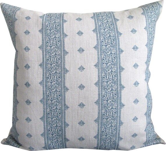 Fez Blue/Natural-High End Designer Decorative Pillow Cover-Accent Pillow-Sofa Pillow-Toss Pillow-... | Etsy (CAD)