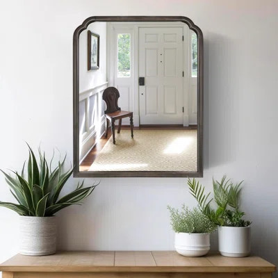 Ancalin Solid Wood Arched Wall Mirror | Wayfair North America