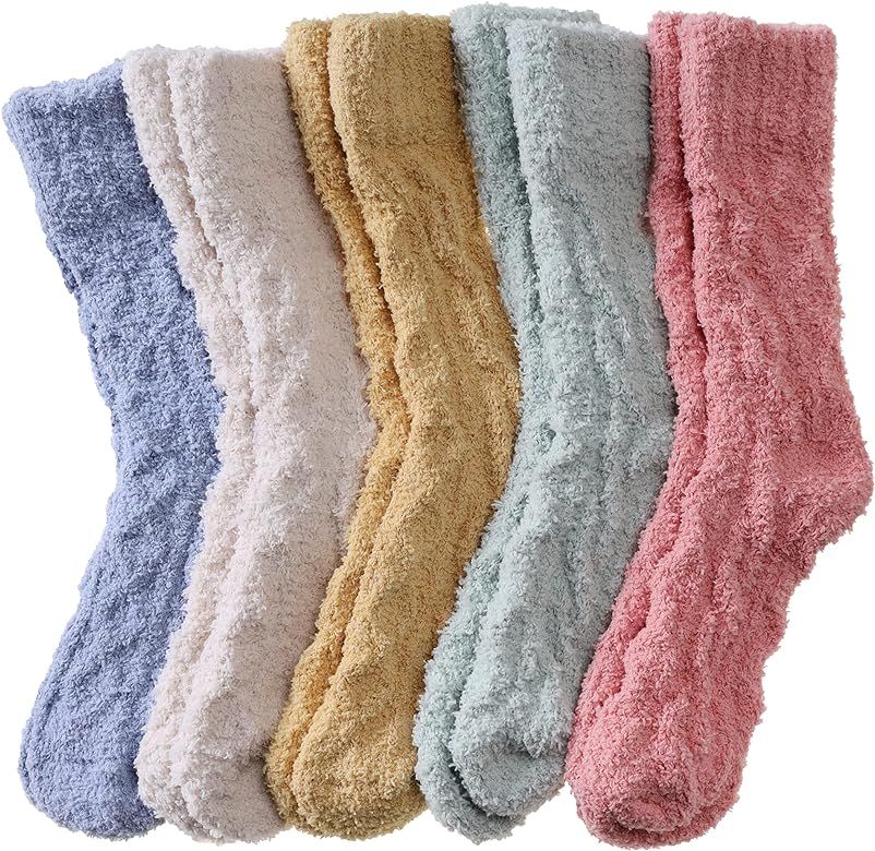 DoSmart Fuzzy Socks For Women Slipper Warm Fluffy Soft Winter Cozy Plush Cabin Sleep Christmas Ho... | Amazon (US)
