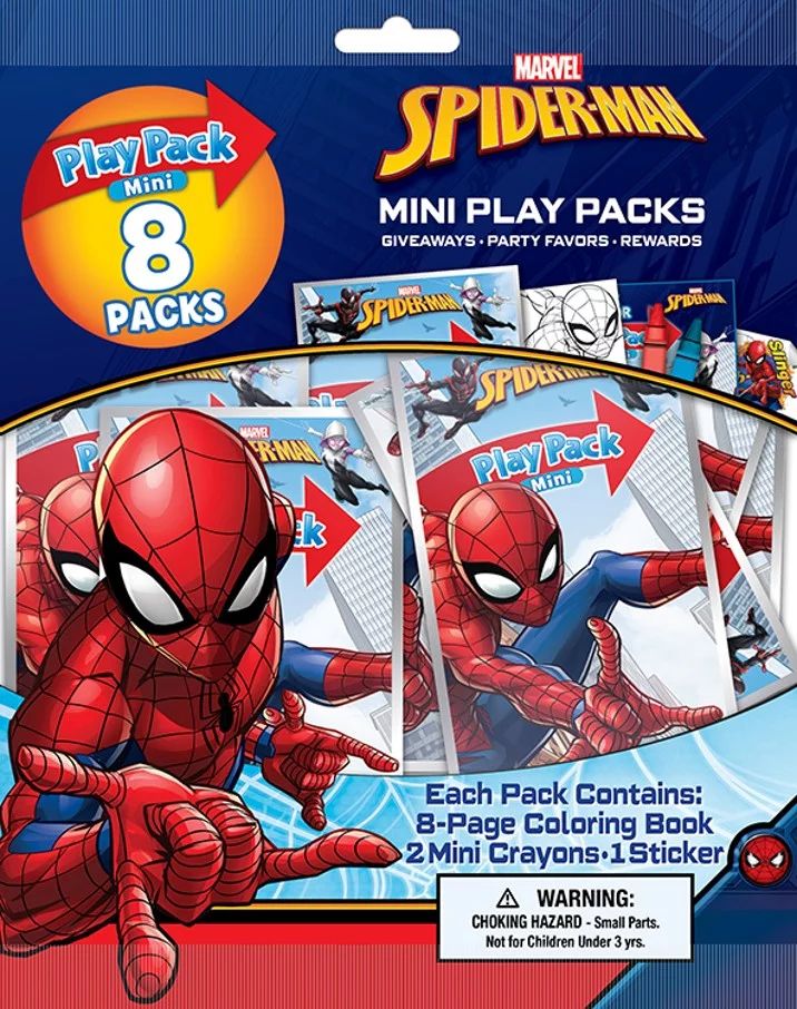 Bendon Publishing Spiderman 8 Pack Mini Play Pack - Walmart.com | Walmart (US)