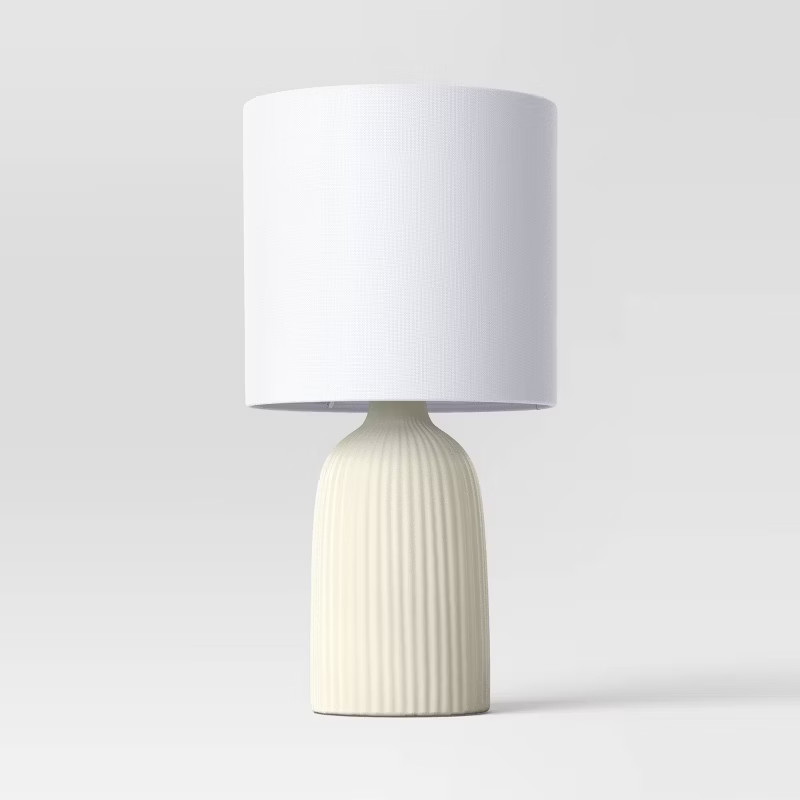 Fluted Ceramic Mini Table Lamp - Threshold™ | Target