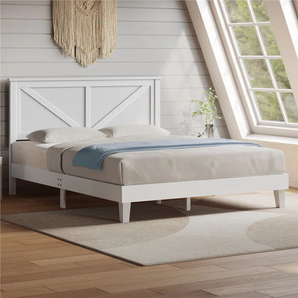 Wooden Bed Frame with Headboard | Wayfair North America