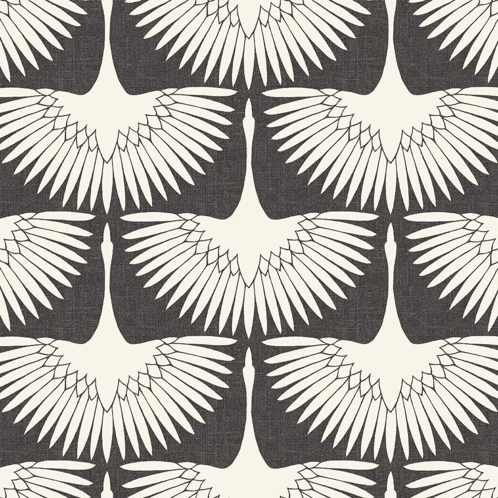Tempaper Storm Gray Feather Flock | Designer Removable Peel and Stick Wallpaper, 20.5 in X 198 in... | Amazon (US)