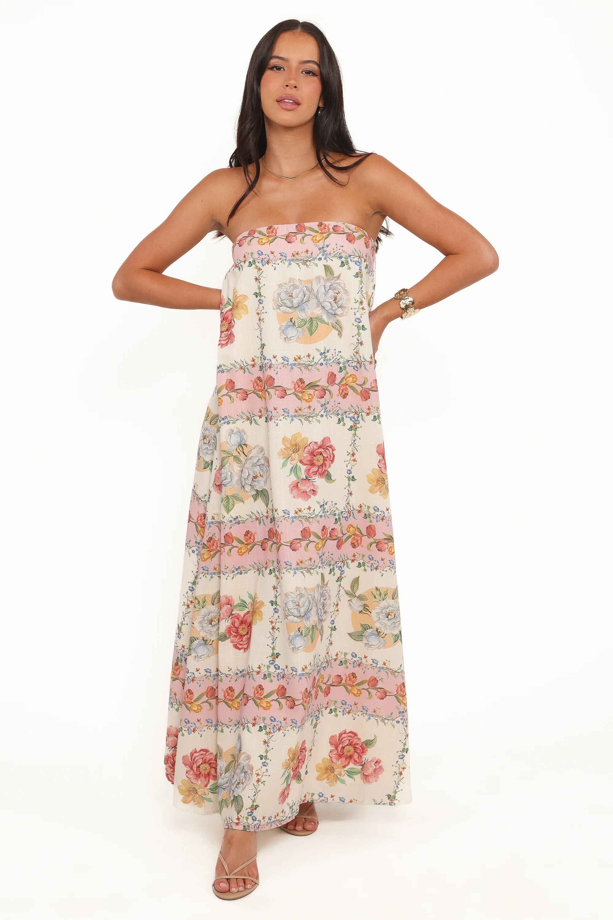 Amora Strapless Maxi Dress - Rose Tile | Petal & Pup (US)