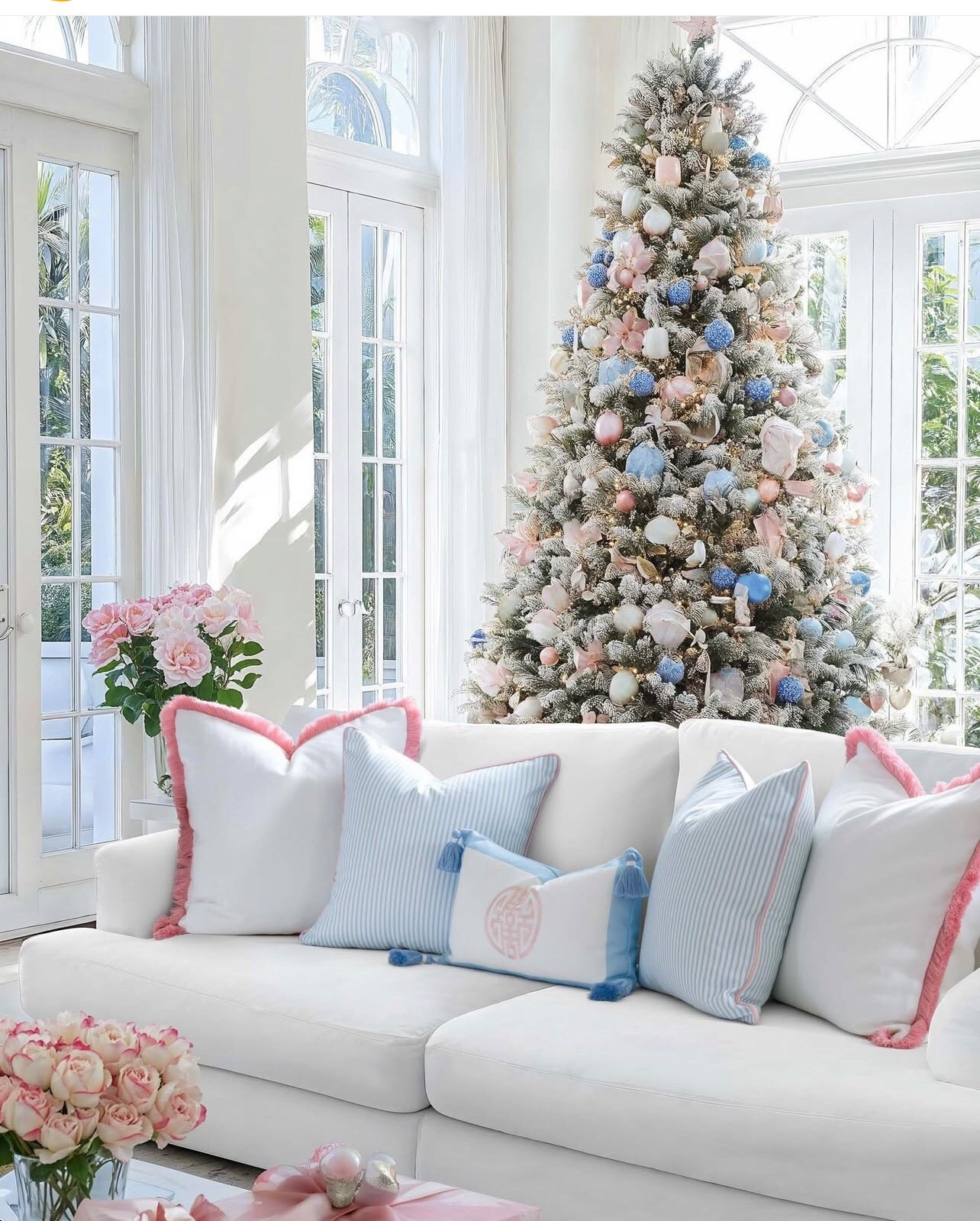 Coastal Inspired Pillows and Covers 
Throw Pillows 
Blue Striped Pillows 
Blue Christmas 

#LTKHoliday #LTKHome #LTKSeasonal