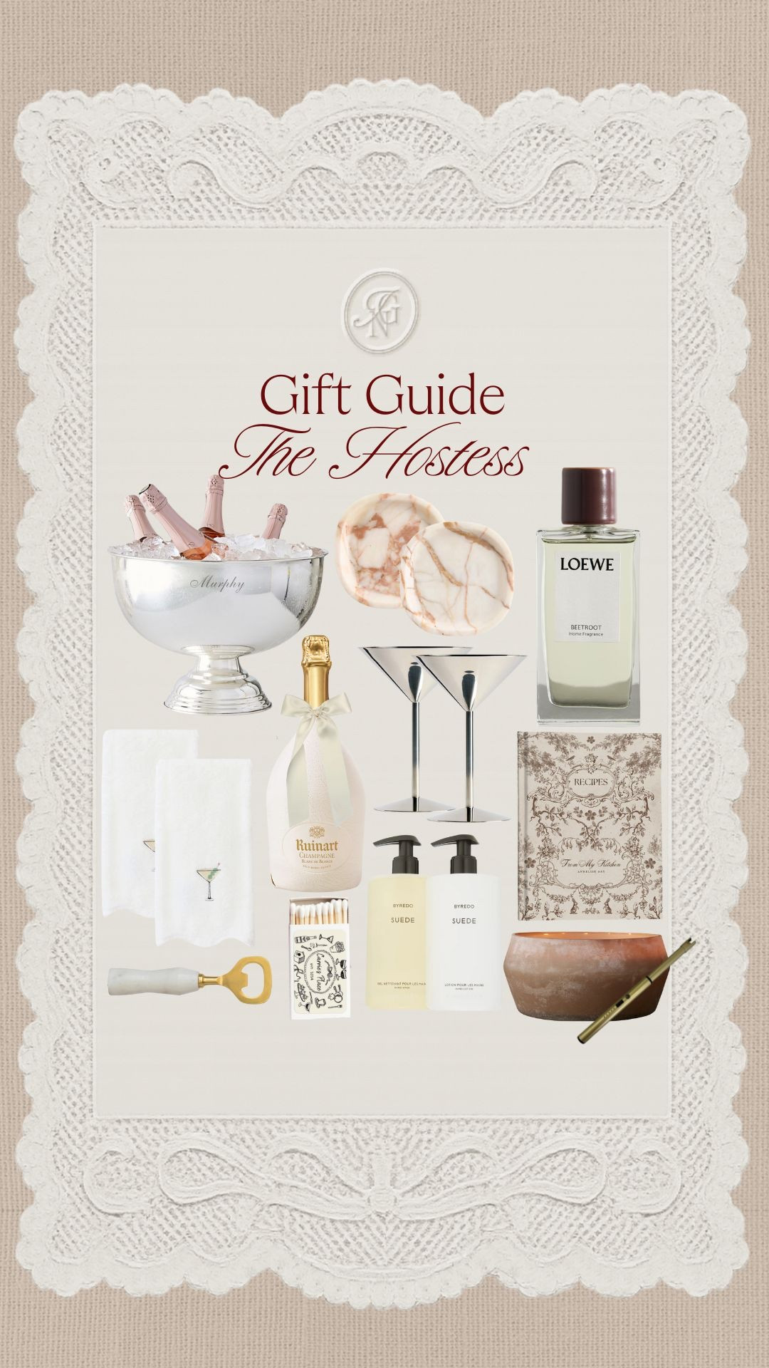 GIFT GUIDE FOR THE HOSTESS WITH THE MOSTEST 🤎✨
A curated gift wish list that is perfect for the hostess who went above and beyond to host you this year   🎁 

#GiftGuide #Gifts #ChristmasGifts #HolidayGifts #GiftGuides #HolidayHub #GiftsForher #ForHer #luxegifts #splurgegifts #hostessgift #forthehostess #housewarminggift #homegift


#LTKGiftGuide #LTKHoliday

#LTKGiftGuide #LTKHome #LTKHoliday