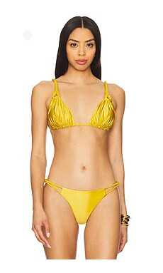 DEVON WINDSOR Lamia Bikini Top in Canary from Revolve.com | Revolve Clothing (Global)