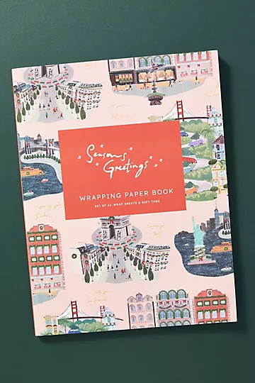 Holiday in the City Wrapping Paper Book | Anthropologie (US)