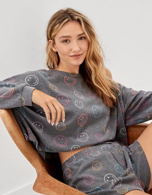 AE Relaxed Smiley® PJ Set | American Eagle Outfitters (US & CA)