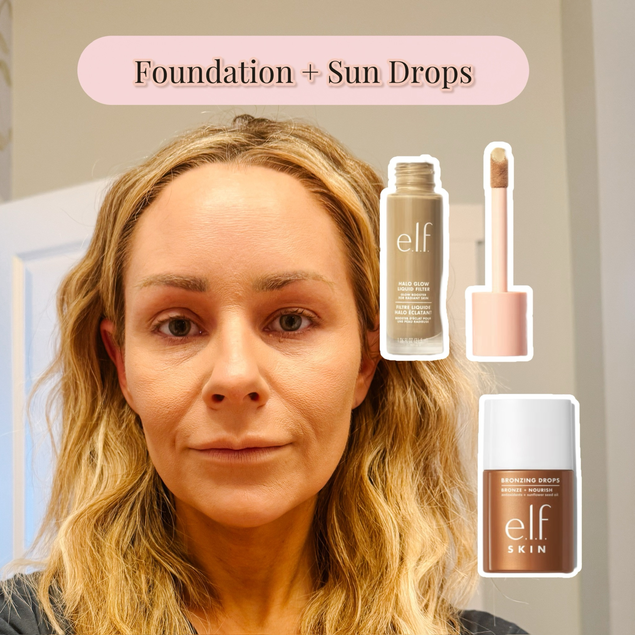 Feeling festive with this glow! ✨✨ Starting with Halo Glow Liquid Filter in shade 3 light/medium mixed with bronzing drops for that perfect base. 
Contoured with the medium/tan halo glow wand. 
A pop of color with Monochromatic Multi Stick in Dazzling Peony and a touch of glam on the eyes with the Naked Elf Palette. Topped it off with cream glide lip liner in mauve aside and jam session lip oil. Set with HD setting powder and power grip setting spray for  and a flawless finish! 💖

#LTKBeauty #LTKSpringSale #LTKSaleAlert