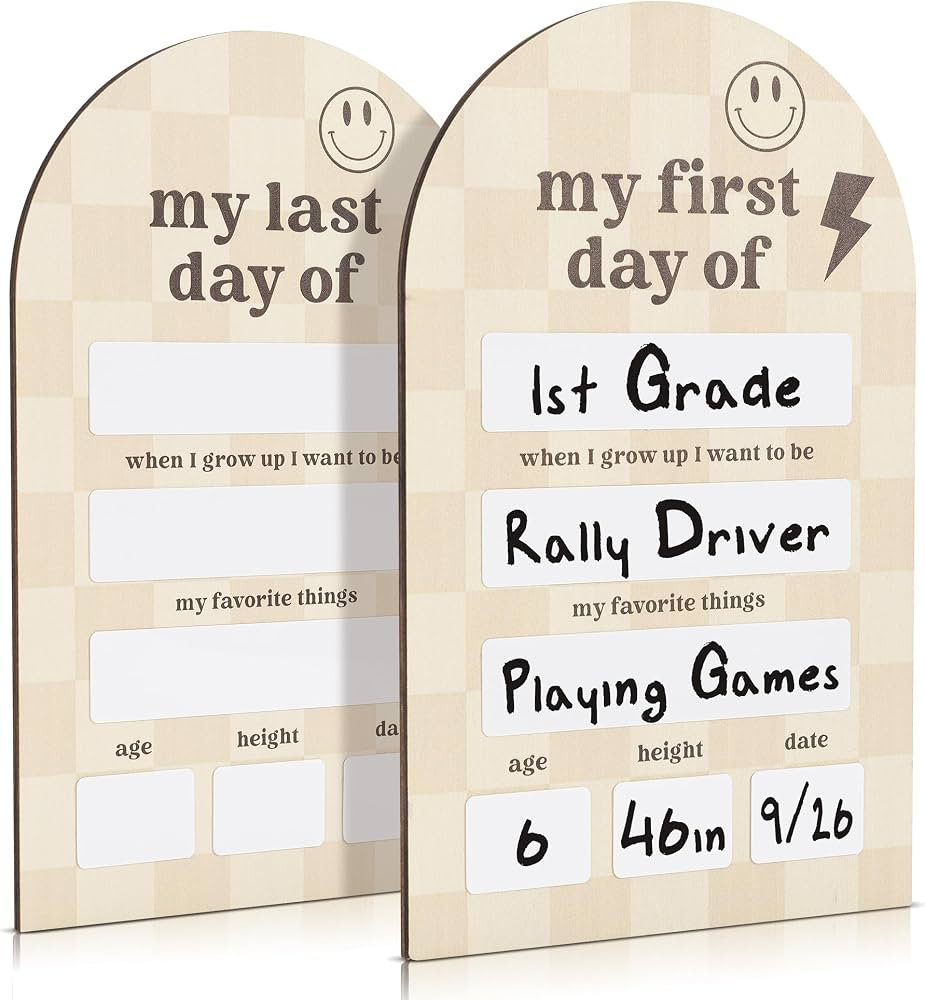 Beautiful Wooden First and Last Day of School Board Sign - Modern and Large Back to School Sign f... | Amazon (US)