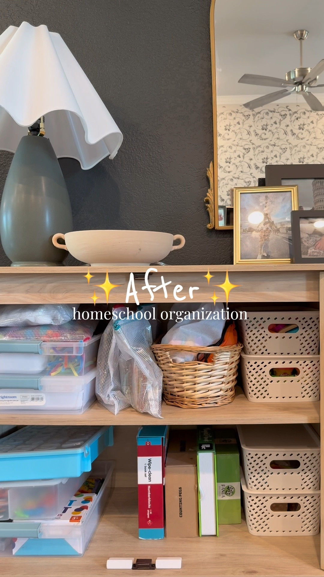 From this to THIS 🙌 homeschool cabinet edition ✨#homeschoolorganization #homeorganization

#LTKFamily #LTKKids #LTKHome