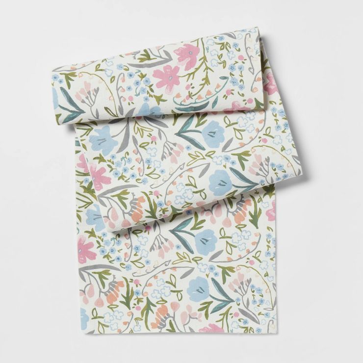 72" x 14" Cotton Floral Table Runner - Threshold™ | Target