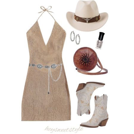 This brown woven halter dress with a western chain belt is PERFECT for a summer country concert 🤎🌾

#LTKunder100 #LTKstyletip #LTKFind