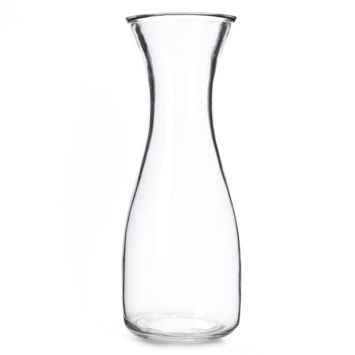 Slickblue Glass Carafe Set, Narrow Neck Pitchers, Dishwasher Safe Drinkware, For Parties, Clear, Single 34 oz | Target