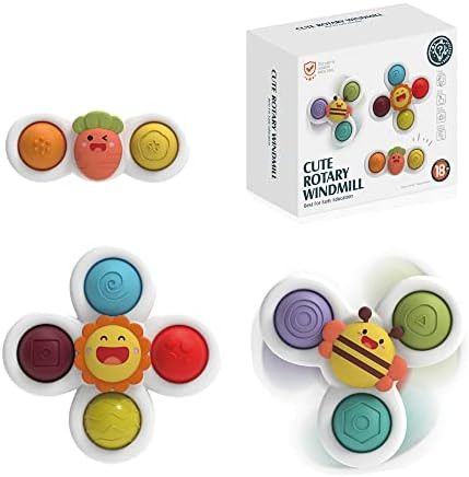 YLTTZH 3 Pcs/Set Toddler Toys Suction Cup Spinner Toy for Baby,Baby Toys Pop Up It Fidget Spinning T | Amazon (US)
