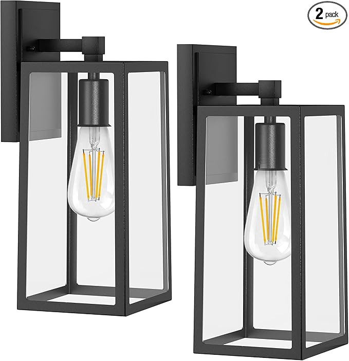 PARTPHONER Outdoor Light Fixtures Wall Mount, Porch Light, Waterproof Exterior Light Fixture, Ant... | Amazon (US)