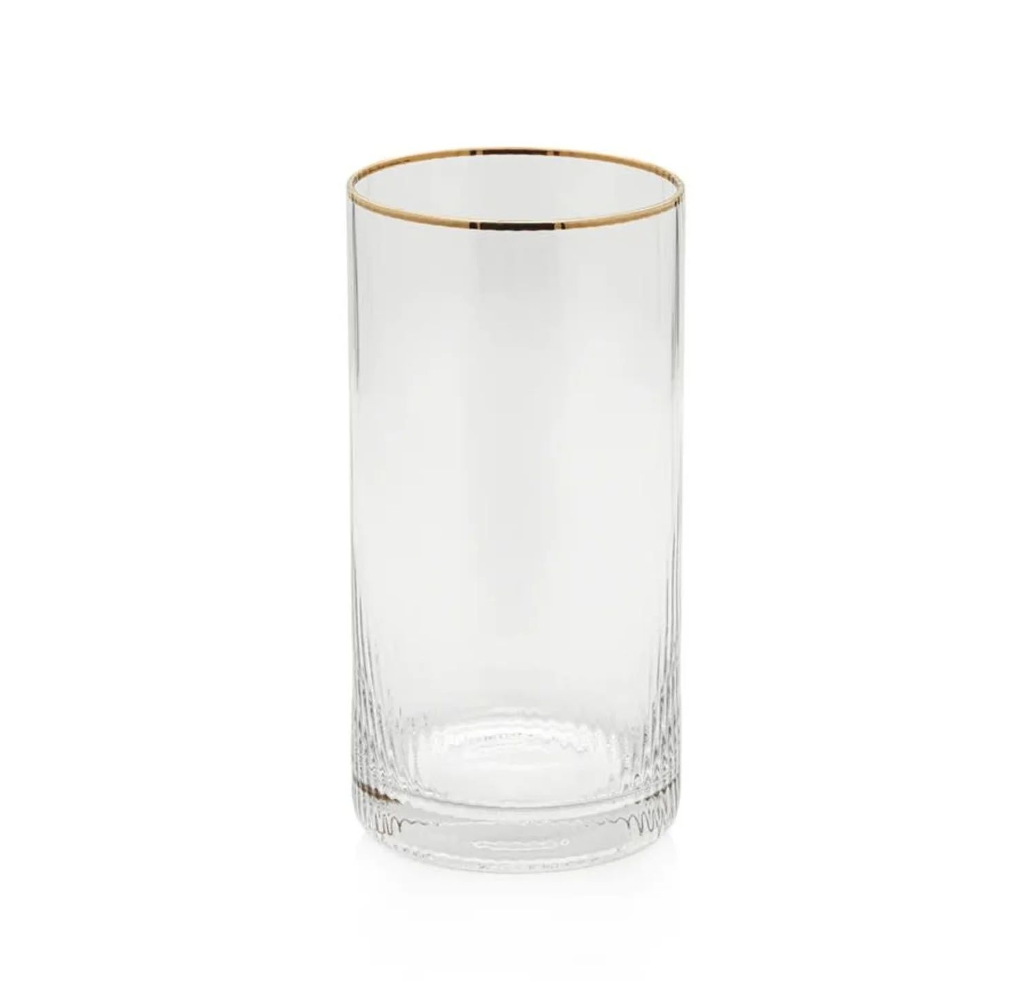 Optic Drinking Glass Sets w/ Gold Rim | Modern Locke
