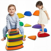 VEVOR Balance Stepping Stones for Kids, 12 PCS, Up to 220 lbs, Non-Slip Toddlers Sensory Stepping Stones, Obstacle Course Coordination Game Toys Indoor or Outdoor Play for Children Aged 3 4 5 6 7 8+ | Vevor US