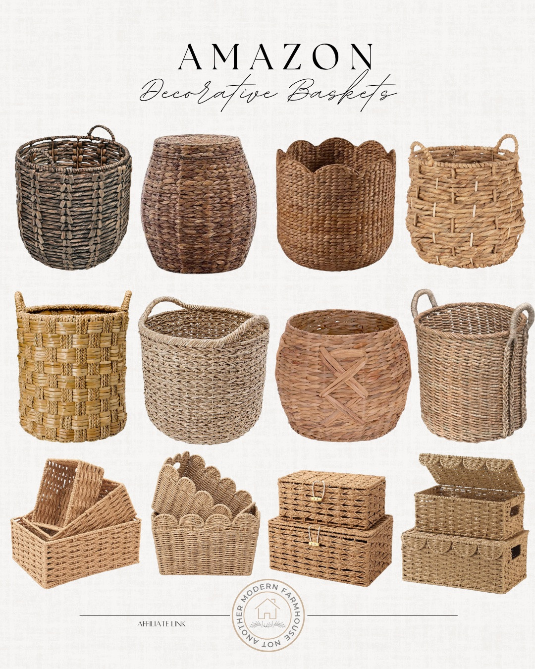 Decorative baskets perfect for storage options around your house!

Looks for less, decorative storage, storage solutions, home decor, home accents

#LTKvlog #LTKHome #LTKSeasonal