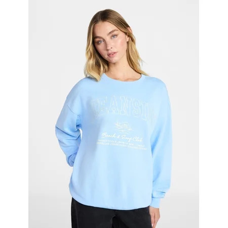 No Boundaries Graphic Crewneck Sweatshirt, Women's XXS-XXL | Walmart (US)