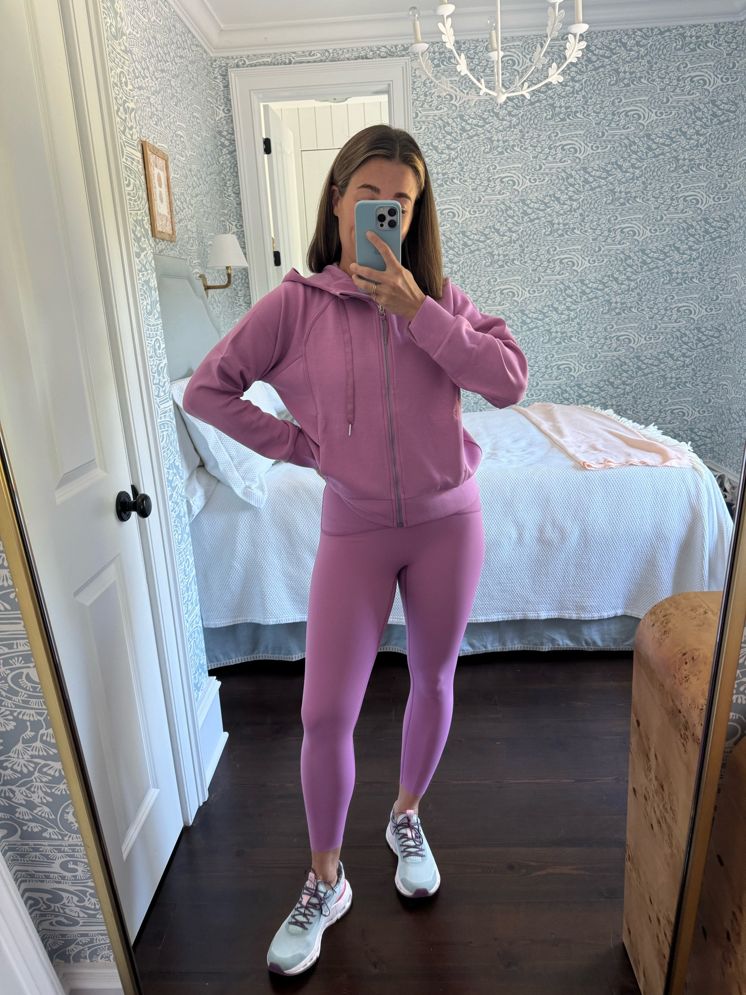 NEW Lotus Pink favorites from Spanx!!! My code LIZXSPANX gets you 15% off plus free shipping! Wearing a small in leggings and sweatshirt, medium in top (but should have done small). Take your true size!
