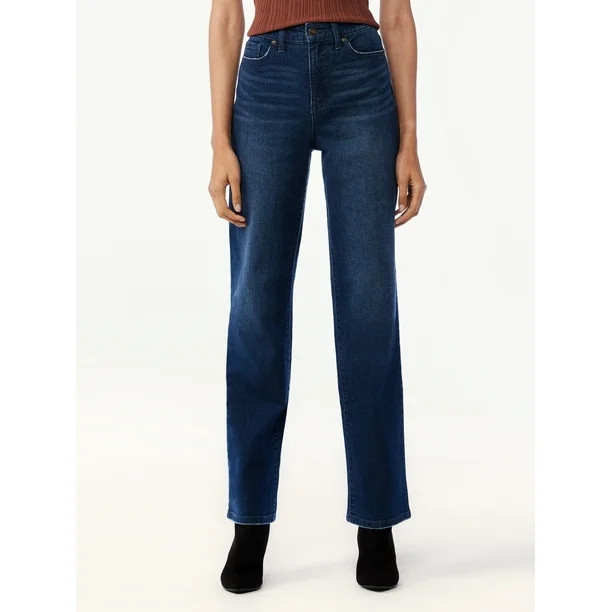 Scoop Women's Benton Ultra High Rise Straight Jeans - Walmart.com | Walmart (US)