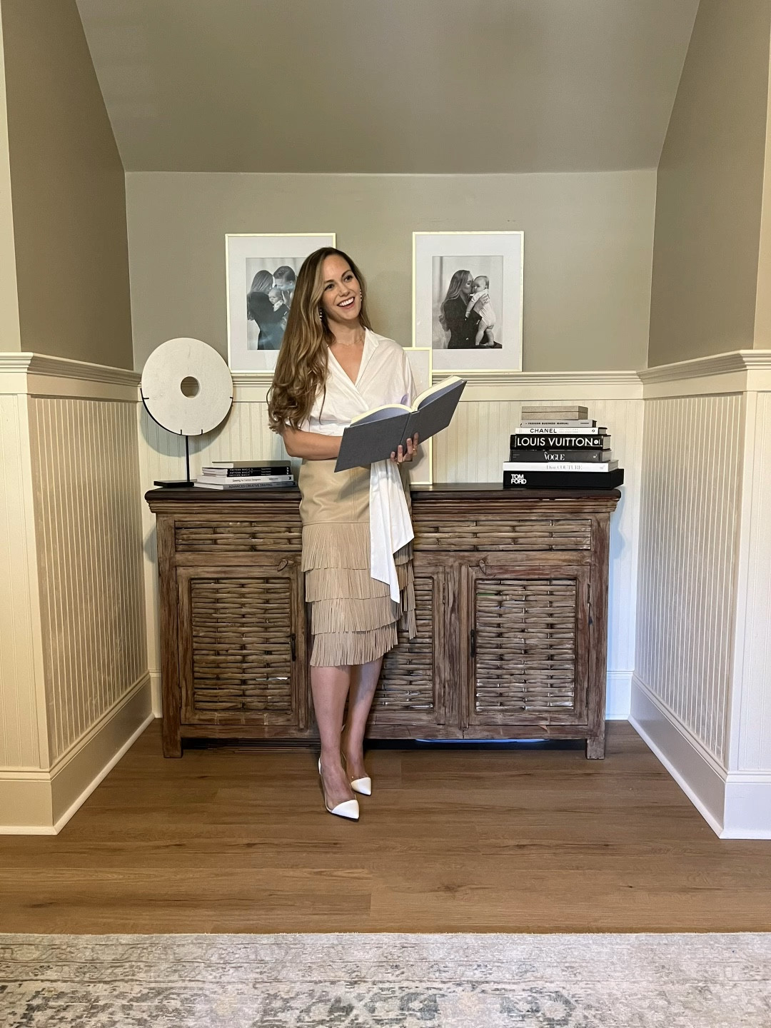 If you’re unsure of how to continue wearing your crisp summer whites after Labor Day, I recommend pairing with something that has more of a seasonal touch like this fun fringe pencil skirt. Love the boxy top with it, but could also do a tie front white button down for a modern twist on the classic white button down  

#LTKStyleTip #LTKSeasonal