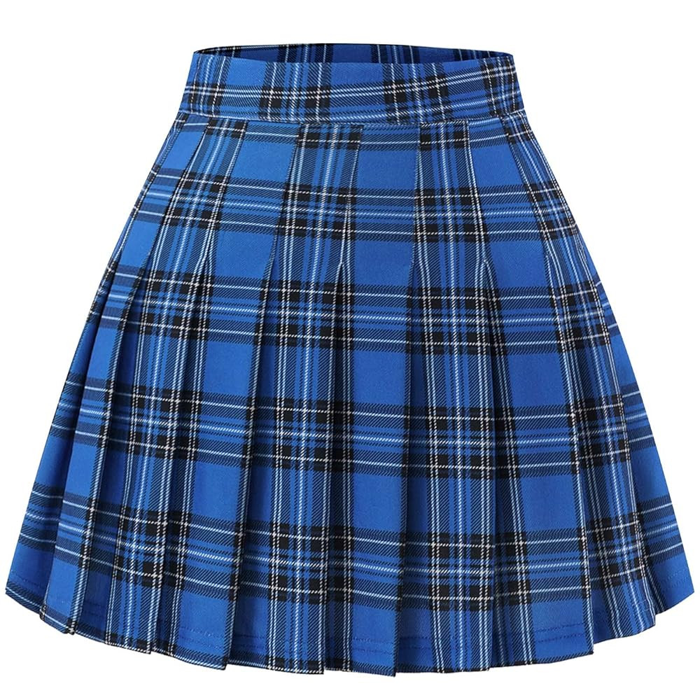 Pleated Skirts for Women High Waist Mini Tennis Skater Skirt Casual Basic Skirts Cheerleader | Amazon (US)