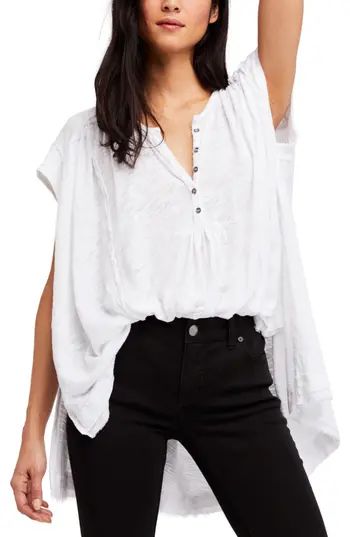 Women's Free People Aster Henley Top, Size X-Small - White | Nordstrom