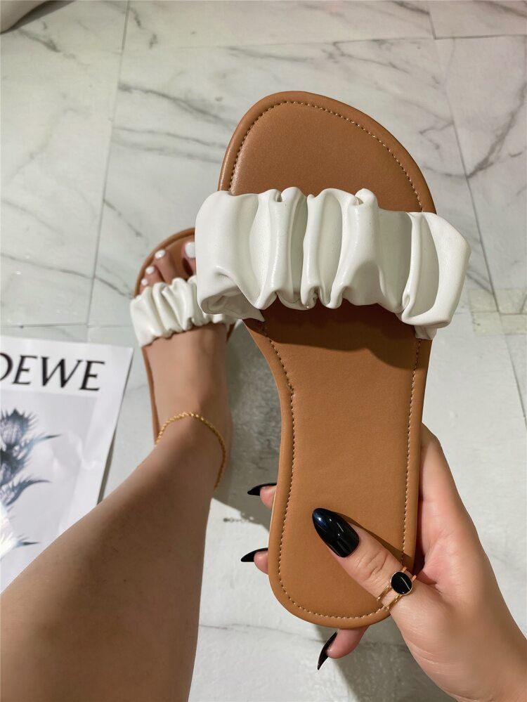 Ruched Slide Sandals | SHEIN